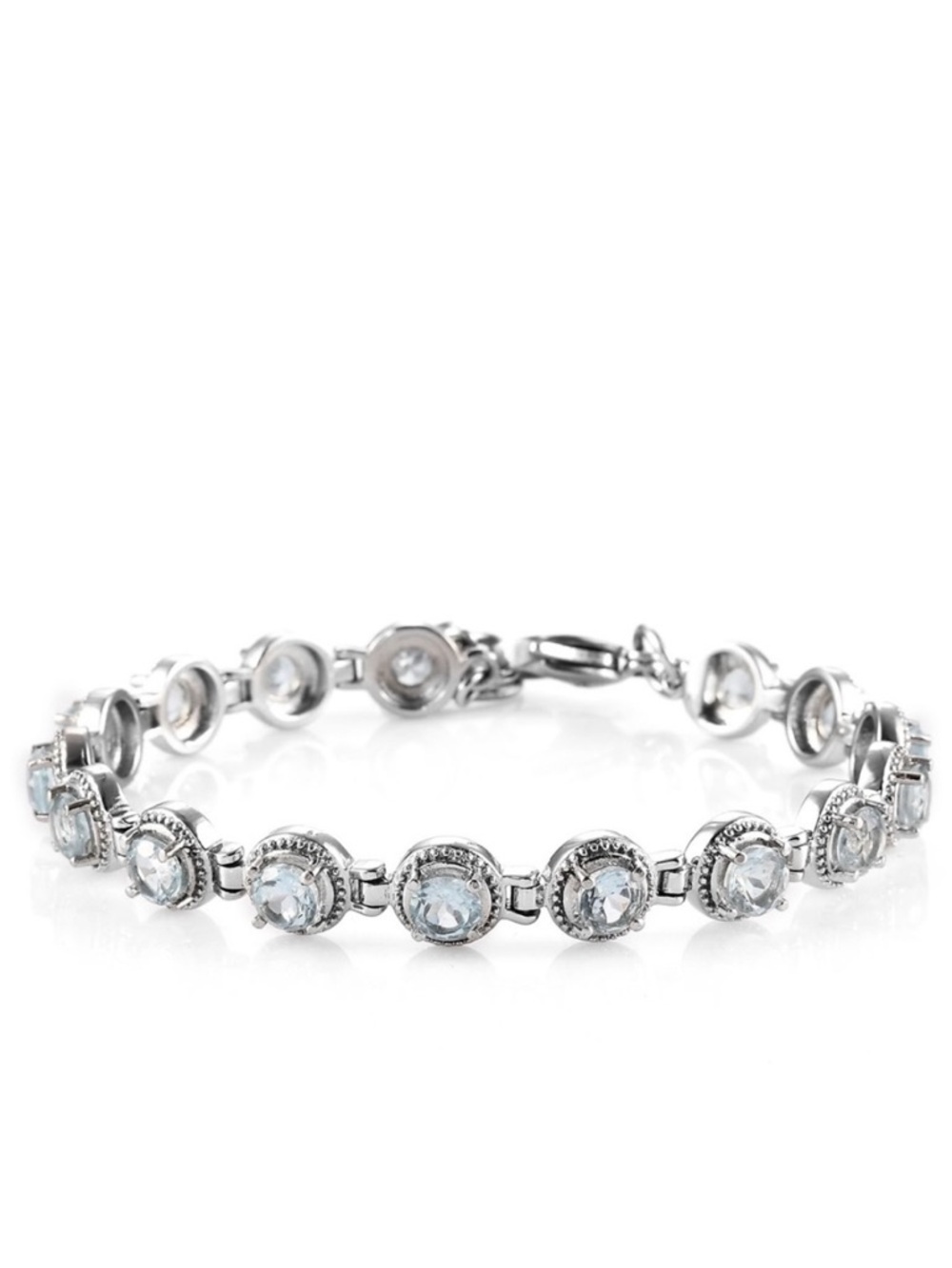 Blue Sky Topaz Station Bracelet